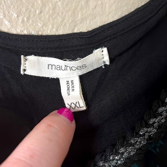 Women’s Maurice’s Long Sleeve Top XXL Green Black - Picture 6 of 6